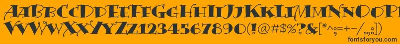 BermudaSolid-Schriftart – Schwarze Schriften auf orangefarbenem Hintergrund