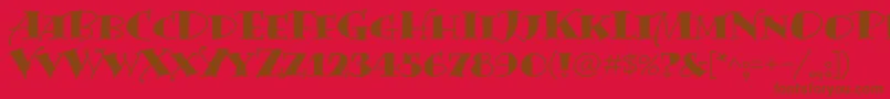 Weitere Informationen zur BermudaSolid-Schriftart BermudaSolid-Schriftart – Braune Schriften auf rotem Hintergrund