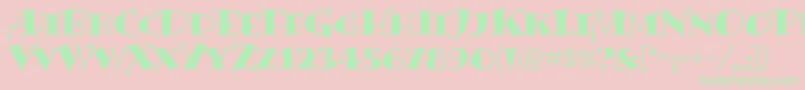 BermudaSolid Font – Green Fonts on Pink Background