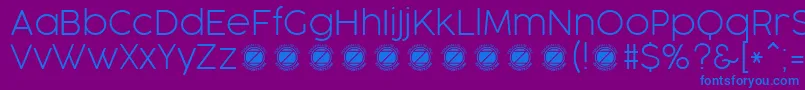 CocogooseProUltralightTrial Font – Blue Fonts on Purple Background