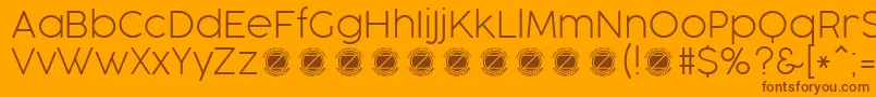 CocogooseProUltralightTrial Font – Brown Fonts on Orange Background