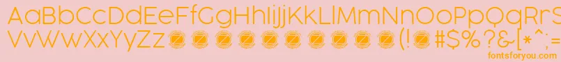 CocogooseProUltralightTrial Font – Orange Fonts on Pink Background