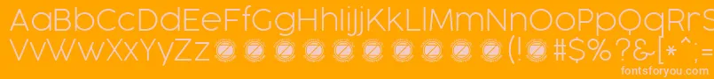 CocogooseProUltralightTrial-Schriftart – Rosa Schriften auf orangefarbenem Hintergrund