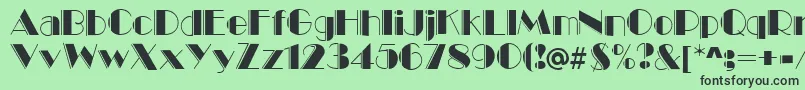 MarqueeEngravedRegular Font – Black Fonts on Green Background