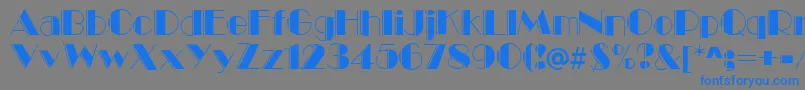 MarqueeEngravedRegular Font – Blue Fonts on Gray Background