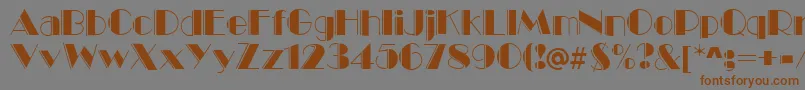 MarqueeEngravedRegular Font – Brown Fonts on Gray Background