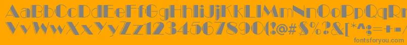 MarqueeEngravedRegular Font – Gray Fonts on Orange Background