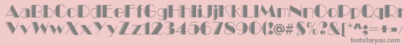 MarqueeEngravedRegular Font – Gray Fonts on Pink Background