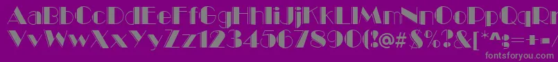 MarqueeEngravedRegular Font – Gray Fonts on Purple Background