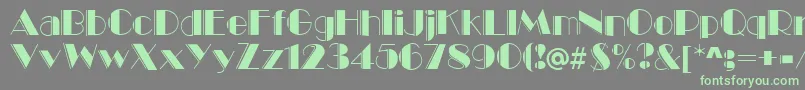 MarqueeEngravedRegular Font – Green Fonts on Gray Background
