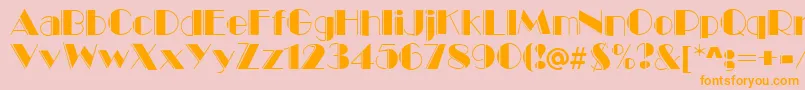 MarqueeEngravedRegular Font – Orange Fonts on Pink Background