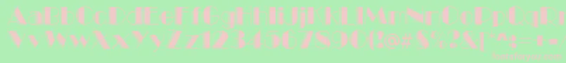 MarqueeEngravedRegular Font – Pink Fonts on Green Background