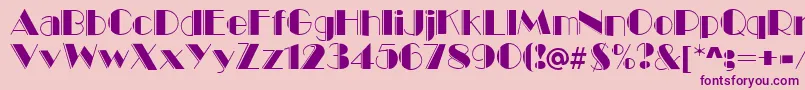 MarqueeEngravedRegular Font – Purple Fonts on Pink Background