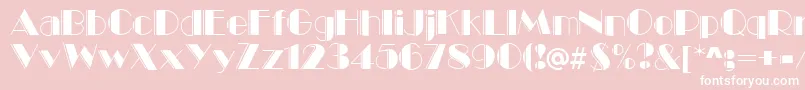 MarqueeEngravedRegular Font – White Fonts on Pink Background