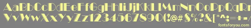 MarqueeEngravedRegular Font – Yellow Fonts on Gray Background
