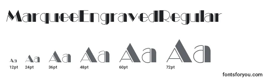 MarqueeEngravedRegular Font Sizes