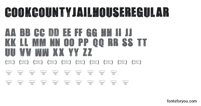 A fonte CookcountyjailhouseRegular – alfabeto, números, caracteres especiais