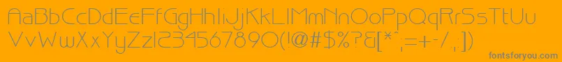 BiscuitRegularDb-Schriftart – Graue Schriften auf orangefarbenem Hintergrund