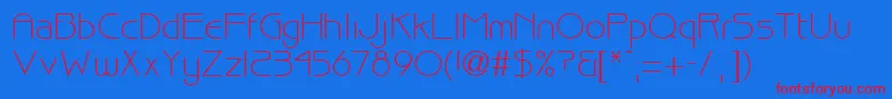 BiscuitRegularDb Font – Red Fonts on Blue Background