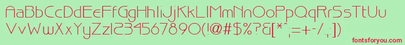 フォントBiscuitRegularDb – 赤い文字の緑の背景