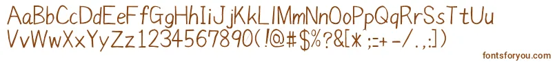 Шрифт Manjiroshw21 – коричневые шрифты на белом фоне
