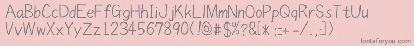 Manjiroshw21 Font – Gray Fonts on Pink Background