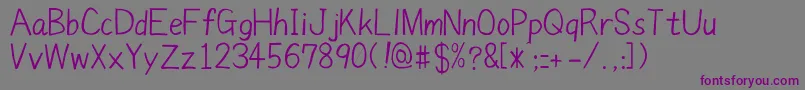 Manjiroshw21 Font – Purple Fonts on Gray Background