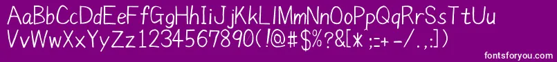 Manjiroshw21 Font – White Fonts on Purple Background