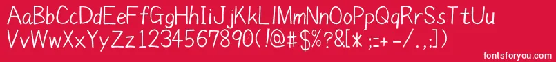 Manjiroshw21 Font – White Fonts on Red Background