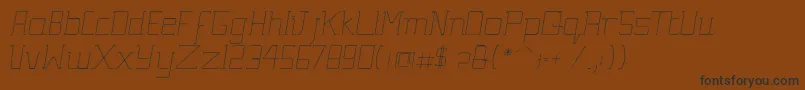Więcej informacji o czcionce GutsyItalic Czcionka GutsyItalic – czarne czcionki na brązowym tle