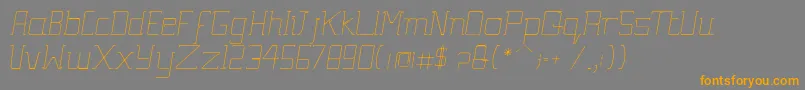 GutsyItalic Font – Orange Fonts on Gray Background