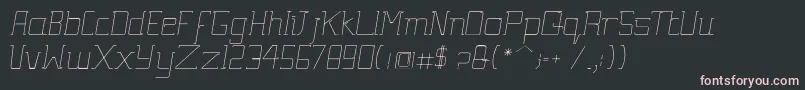 フォントGutsyItalic – 黒い背景にピンクのフォント