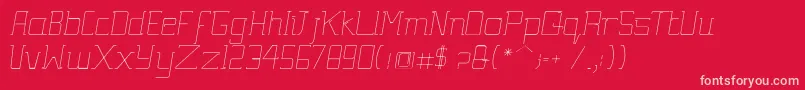 GutsyItalic Font – Pink Fonts on Red Background