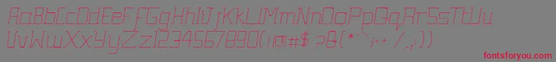 Шрифт GutsyItalic – красные шрифты на сером фоне