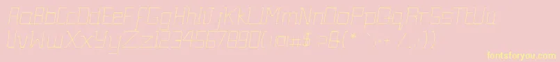 GutsyItalic Font – Yellow Fonts on Pink Background
