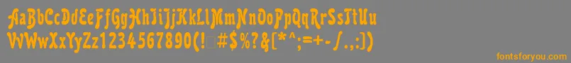 Karollactt-Schriftart – Orangefarbene Schriften auf grauem Hintergrund