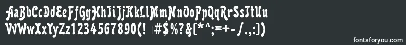 Шрифт Karollactt – белые шрифты на чёрном фоне