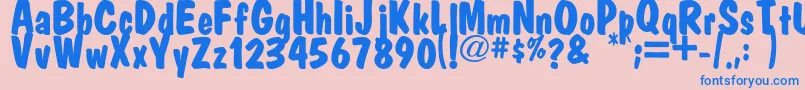 Marketbold Font – Blue Fonts on Pink Background