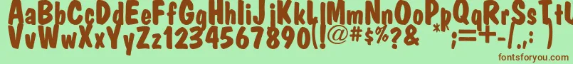 Marketbold Font – Brown Fonts on Green Background