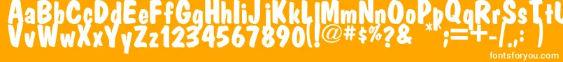 Marketbold Font – White Fonts on Orange Background