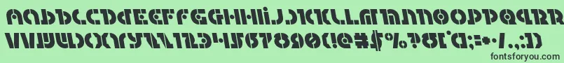 Questlokleft Font – Black Fonts on Green Background