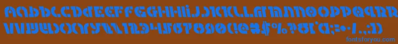 Questlokleft Font – Blue Fonts on Brown Background