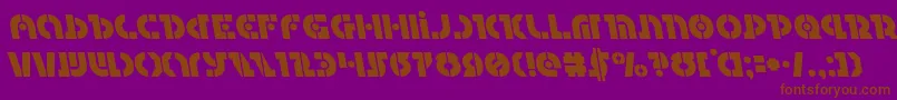 Questlokleft Font – Brown Fonts on Purple Background