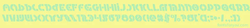 Questlokleft Font – Green Fonts on Yellow Background
