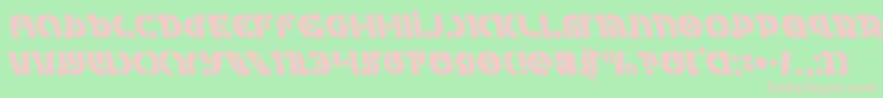 Questlokleft-Schriftart – Rosa Schriften auf grünem Hintergrund