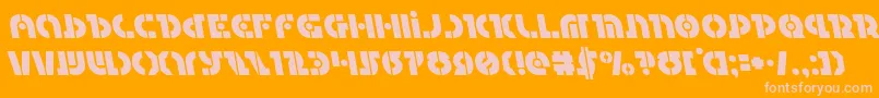 Questlokleft Font – Pink Fonts on Orange Background