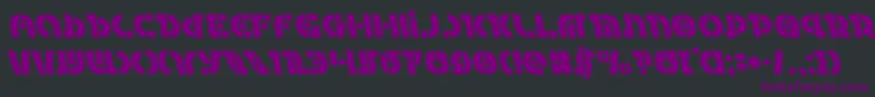 Czcionka Questlokleft – fioletowe czcionki na czarnym tle