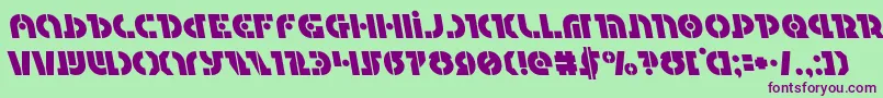 Questlokleft Font – Purple Fonts on Green Background