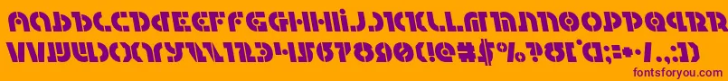 Questlokleft Font – Purple Fonts on Orange Background