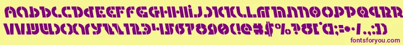 Questlokleft Font – Purple Fonts on Yellow Background